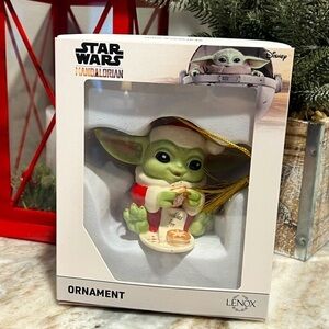 LENOX GROGRU SANTA COOKIE MANDALORIAN ORNAMENT